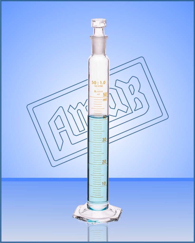 Measuring Cylinder Graduated Class A, I/C Stopper, Hexa Base, NABL Certified